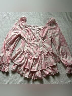 SHEIN Floral Ruffle Dress – Size Large